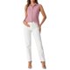 thumbnail image 2 of CAMISA SIN MANGAS DE BOTONES PARA MUJER INSPIRAR CHIC, TUNIC DE CUELLO DE LAPA V, TOP DE DENIM CHAMBRAY, L ROSA, 2 of 6