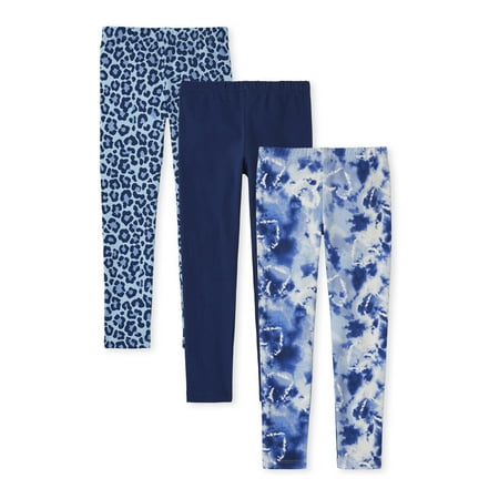 The Children's Place Girls Printed and Solid Leggings, 3-Pack, Sizes 4-16