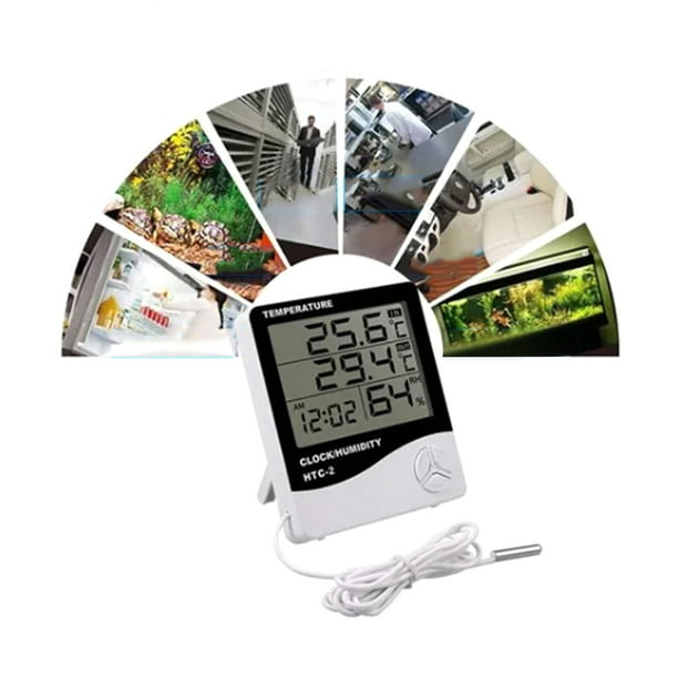 Medidor de temperatura digital, termómetro higrómetro digital para el hogar, monitor de temperatura y humedad para el hogar, medidor de temperatura digital, rendimiento potente