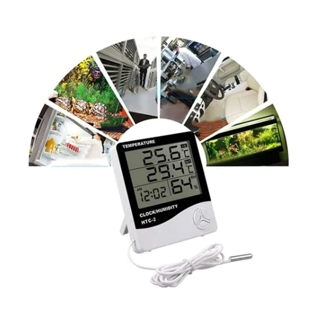 Medidor de temperatura digital, termómetro higrómetro digital para el hogar, monitor de temperatura y humedad para el hogar, medidor de temperatura digital, rendimiento potente