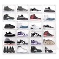 thumbnail image 1 of OLLIE TG Boîtes de Rangement pour Chaussures – Organisateur de Rangement pour Chaussures Pliable et Empilable pour Garde-Robe – Transparent Rigide jusqu'à Taille 13 – Contenants de Rangement en Acrylique pour Chaussures pour Jordan, Espadrilles, Bottes (Lot de 24, Transparent), 1 of 5