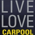 thumbnail image 3 of CafePress - Live Love Carpool T Shirt - Women's V-Neck Dark T-Shirt, 3 of 4