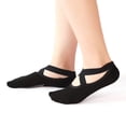 thumbnail image 5 of Huanledash Women Cotton Elastic Cross Strap Anti Skid Grippers Dance Indoor Yoga Socks, 5 of 8