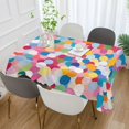 thumbnail image 2 of Yayeee Tablecloths 54" x 72" Rectangle Wrinkle Resistant Party Table Cover, Yellow Colorful Circles, 2 of 8