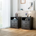 thumbnail image 4 of Holliwill Nightstand Set of 2, 2 Drawer Dresser for Bedroom, Bedside Table End Table Side Table for Living Room, Black, 4 of 9