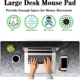 thumbnail image 2 of Computer Desk Mat XXL Mousepad Big Mouse Pad Gaming Desk Mats Office Pad Non-Slip Rubber Base Waterproof with Stitched Edges 35.4 X 15.7 for Game Office, White Grey Geometric, 2 of 6
