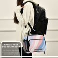 thumbnail image 6 of FORMRS Student Insulated Lunch Bag with Shoulder Strap Reusable Cooler Box for School, Abstract Blue, 6 of 9