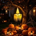 thumbnail image 6 of Hanging Witch Hat String Light - Light Up Waterproof Glowing Halloween Decor, Battery Operated LED Sawtooth Hat for Indoor Outdoor, Garden, Yard, 6 of 7