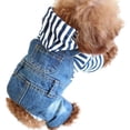 thumbnail image 1 of Chaqueta vaquera vintage moderna, mono de mezclilla azul para perro pequeño (L), 1 of 5