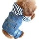 thumbnail image 1 of Chaqueta vaquera vintage moderna, mono de mezclilla azul para perro pequeño (L), 1 of 5