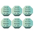 thumbnail image 2 of Disketp Not All Those Who Wander Are Lost1 Funny Coasters,6 Pcs Leather Coasters With Holder, Perfect Housewarming Hostess Gifts,Protect Furniture From Water Marks Scratch And Damage, 2 of 9