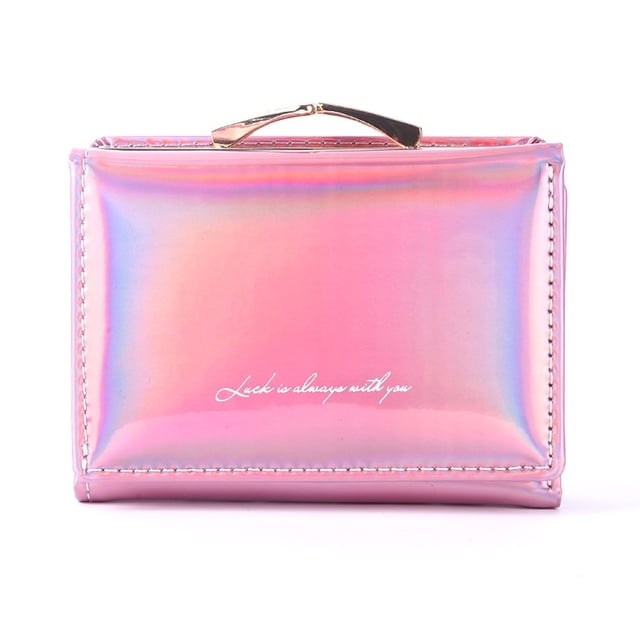 Cartera de cuero para mujer, pequeña y compacta, para tarjetas de crédito, de viaje, a la moda