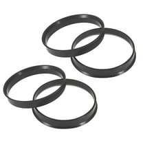 Unique Bargains 4pcs Plastic 63.4mm to 67.1mm Car Hub Centric Rings Wheel Spacer Black