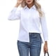 thumbnail image 1 of Camisas de Vestir de Larga con Botones para Mujer, Blusas de Oficina con Cuello Antiarrugas. L, 1 of 9