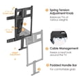 thumbnail image 3 of Heavy Duty Adjustable Pull-Down Above Fireplace TV Mount for 43"-86" Screen, 99Lbs Capacity Swivel/Extension/Cable Management, 3 of 8