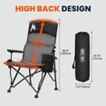 thumbnail image 2 of Overmont Camping Chair with Lumbar Support for Adults - Oversized with High Back Supports 450 LBS - Heavy Duty Folding Chair Portable for Outdoor Lawn Patio Balcony with Patent No.: US D1.028.543 S, 2 of 9