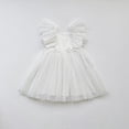 thumbnail image 6 of FLMEI Kids Baby Flying Sleeve Dresses for Girls Summer Toddler Mesh Princess Dress Girls Bowknot Tutu Sundress Size 1-7T, 6 of 7
