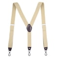 thumbnail image 3 of SGFCWSX Men's Y-Back Suspenders, Adjustable 4-Clip Elastic Formal Casual Beige, 3 of 4