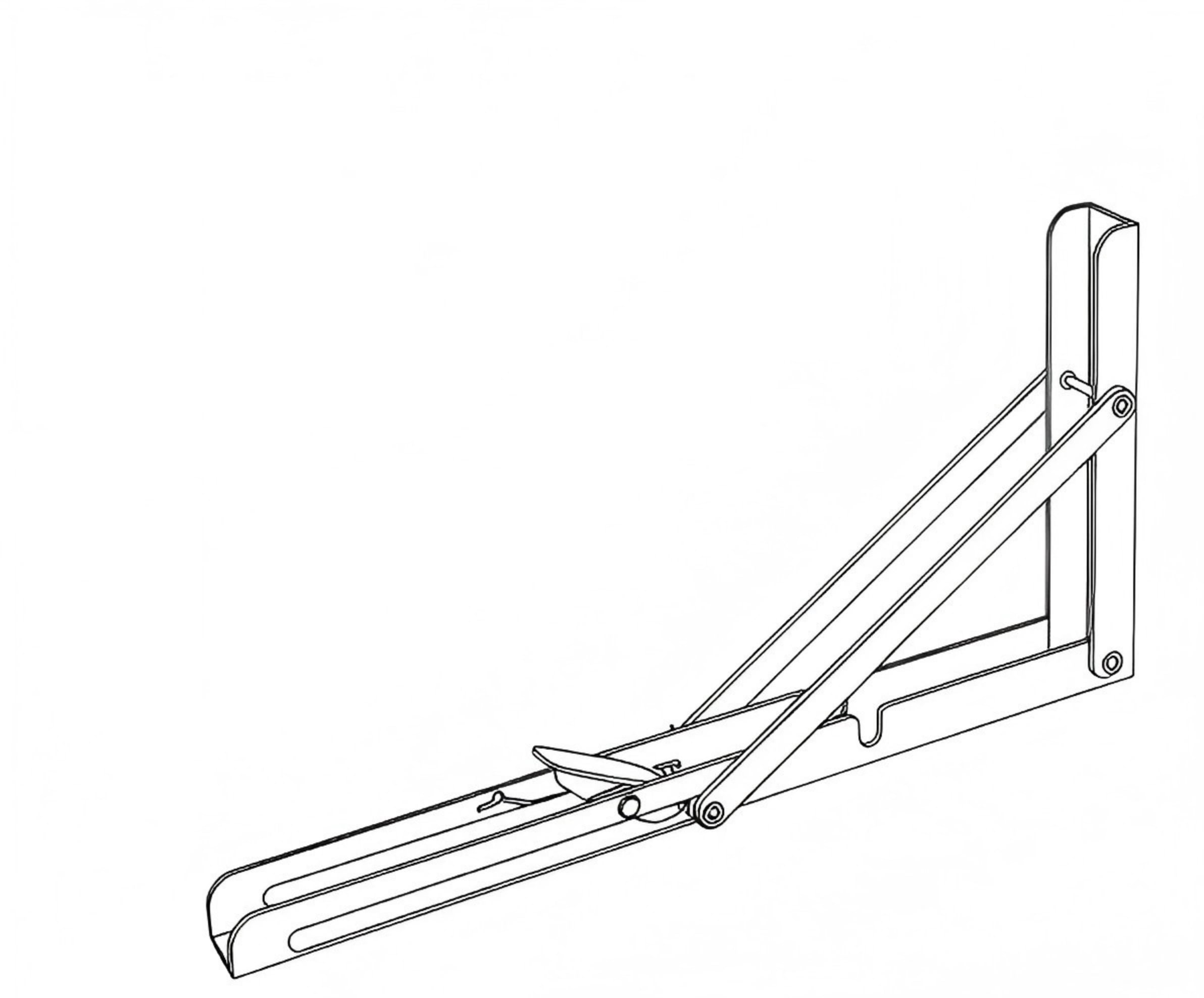 Versatile Black 16-Inch Folding Shelf Bracket Pair