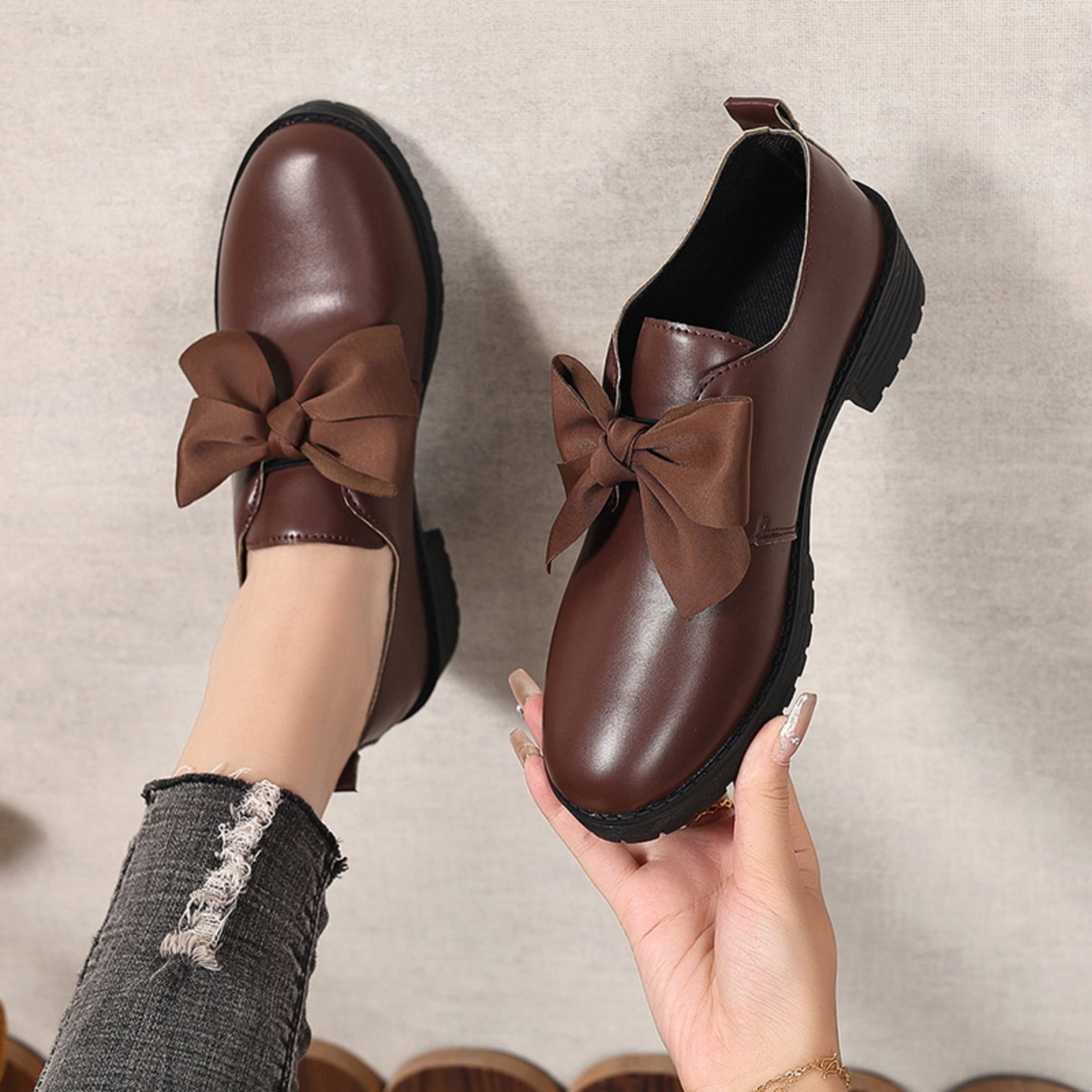 Chaussures Plates Mary Jane Femme Avec Nœud Papillon | Style Dollie Rétro | Taille 31 à 52 - 9