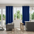 thumbnail image 2 of HBBKVI Luxury Blackout Curtains 52" × 63", Grommet Thermal Insulated Curtains for Bedroom Living Room, Noise Reduction Curtain Panels Blue, 2 of 6