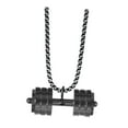 thumbnail image 2 of EHJRE Dumbbell Pendant for Men Decor Sport Creative Necklace for Holiday Party Men Black, 2 of 9