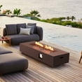 thumbnail image 6 of AVAWING 56" Patio Propane & 50,000 BTU Rectangle Concrete Fire Pit Table, Auto-Ignition, Brown, 6 of 7