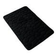 thumbnail image 1 of untoiry Embossed Bath Mat Quick-Drying Solid Color Shower Absorbent Bathroom Rug Large Kitchen Washroom Door Bathmat Kids Safety Black 40x60cm, 1 of 8
