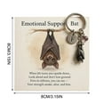 thumbnail image 2 of chaungfeng Motional Support Bat Inspirational Keychain, Metal Bat Keyring, Encouragement Keyring Gifts for Women & Men (With Gift Box), 2 of 8