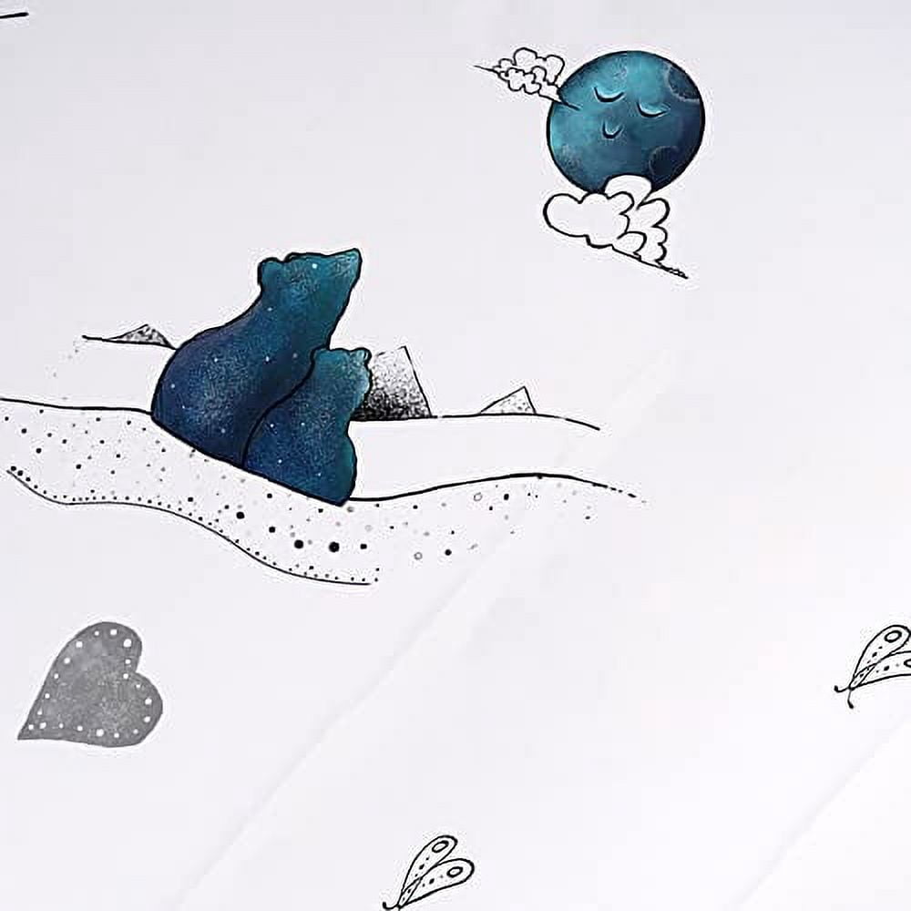JumpOff Jo - 2 Pack Fitted Crib Sheets, 100% Cotton, Standard Crib 28 in. x 52 in. - Galaxy and Mama Bear