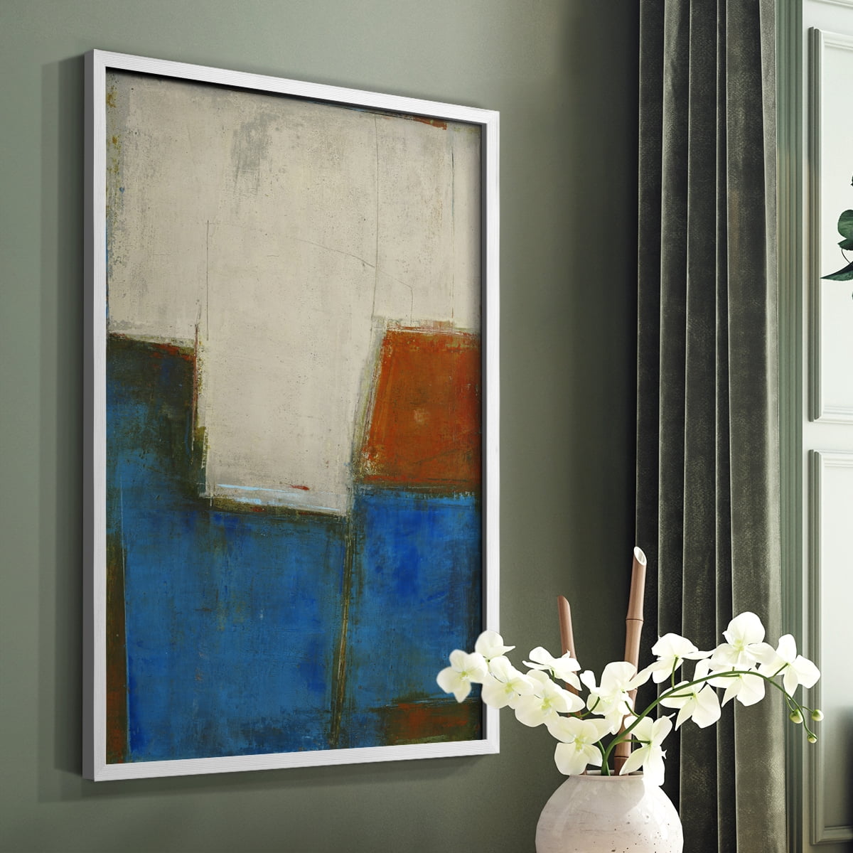 Complex Thought Framed Print in White Solid Wood Framed Print No Nail Hanging
