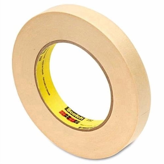 Scotch High-Performance Masking Tape 232, 3 in Core, 0.75 in x 60 Yards, Tan