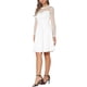 thumbnail image 4 of INSPIRE CHIC Vestido de fiesta skater con mangas transparentes de malla en forma de corazón para mujer L Blanco, 4 of 6