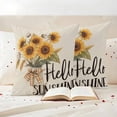 thumbnail image 3 of Yellow Sunflowers Outdoor Waterproof Pillow Covers, Spring Blooms Botanical Garden Floral Decorative Square Throw Pillowcase Sofa Cushion Sham for Patio/Couch/Chair, 16"x16" 2 Pack, 3 of 8