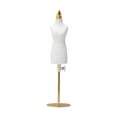 thumbnail image 1 of Maniquí de costura para vestido de muñeca, modelo de modista, altura ajustable, accesorios decorativos para fotos. S y base de oro, 1 of 9