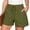 Army Green, variant on Tumotour Summer Board Shorts for Women'S Checkered Double Pocket Wide-Leg Shorts Loose Sporty Elasticated Side Pocket Drawstring Elastic Waist Shorts Athletic Workout Shorts