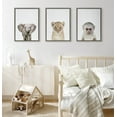 thumbnail image 6 of Kate and Laurel Sylvie Monkey Color Framed Canvas Wall Art by Simon Te of Tai Prints, 18x24 Gray, Simple Neutral Animal Portrait Art Wall Décor, 6 of 6