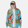 thumbnail image 2 of Fotbe Tropical Jungle Flamingo Chaqueta con Protección Solar UPF 50+ para Hombre y Mujer, Camisa con Capucha y Bolsillos-Large, 2 of 7