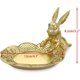 thumbnail image 3 of Bandeja para anillos de joyería , soporte para baratijas, bandeja decorativa para servir, estatua de conejito dorado (conejo sentado), 3 of 5
