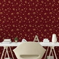 thumbnail image 2 of Ambesonne Zodiac Peel & Stick Wallpaper for Home, Stars Eye Like Shapes Art, 13"x36", Chestnut Brown Mustard, 2 of 5