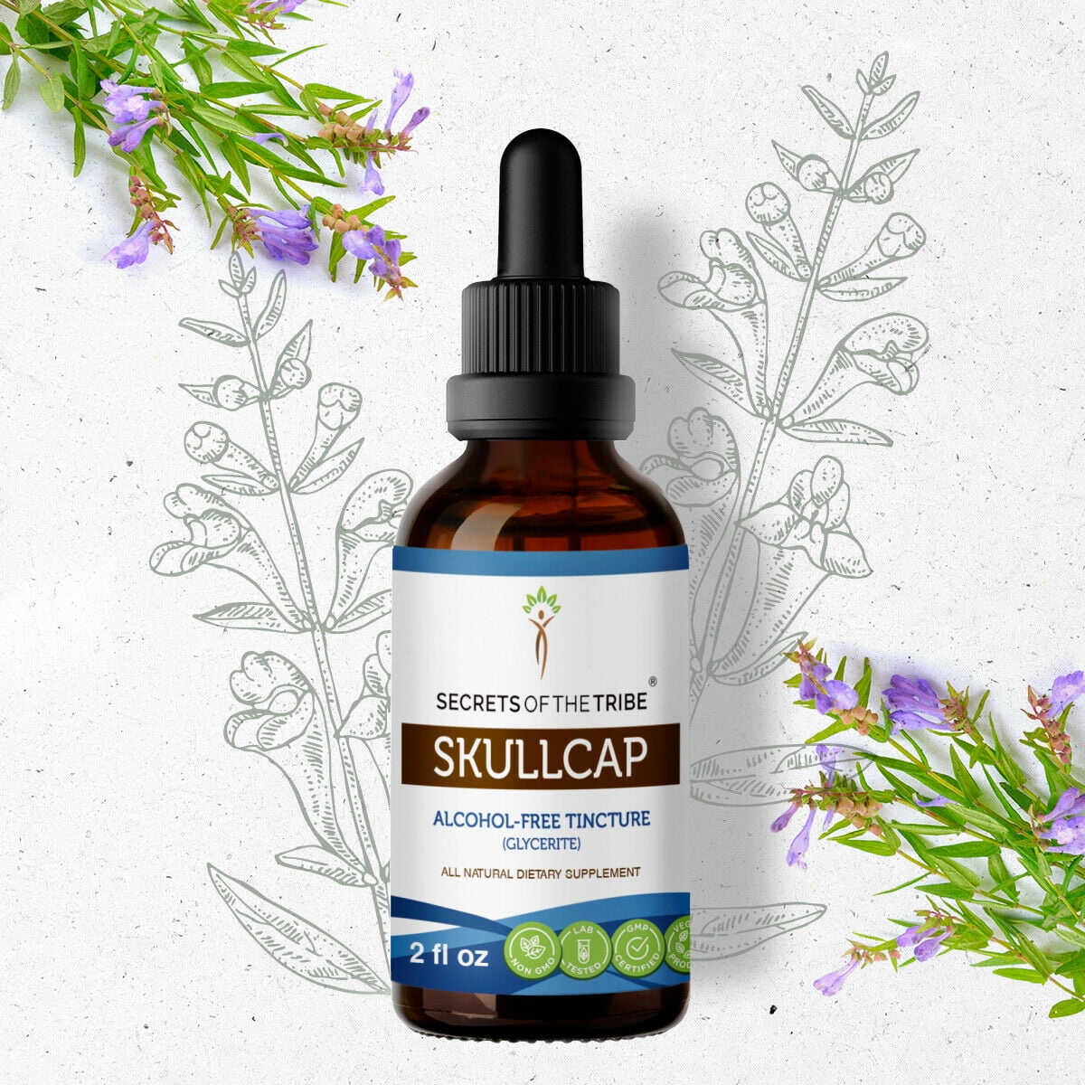 Skullcap Tincture AlcoholFREE Extract, Organic Skullcap Scutellaria