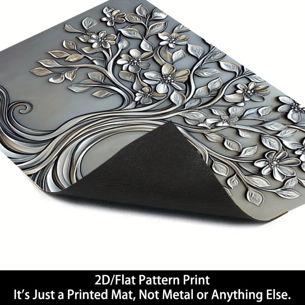 1 2D/flat stove cover protection pad, embossed with floral root tree pattern design, 28.3x20.5 inches (72×52cm), easy to clean, perfectly suitable for any kitchen, washing machine, dryer, stove panel