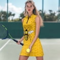 thumbnail image 2 of Garronmavis Golf Dress for Women with Pockets Sleeveless Athletic Tennis Dresses Built in Shorts Athletic Dresses Womens Animal Golf Dress, Bee Print, Size XS, 2 of 7