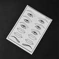 thumbnail image 4 of Vogacara 10 piezas de hojas de piel de práctica de silicona para cejas maquillaje permanente de doble cara pieles de entrenamiento accesorios Ayudas para vestirse con gancho de botón, 4 of 6
