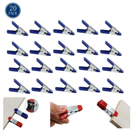 

20 PCS 2 inch Metal Spring Clamps for Woodworking Camping Home Improvement Photography Projects（Blue）