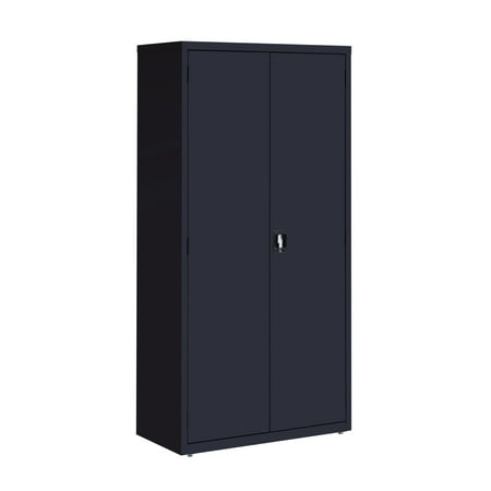 Hirsh Welded Steel Storage Cabinet with 4 Shelves  18 Dx36 Wx72 H  Black