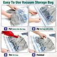 thumbnail image 3 of Bolsas de almacenamiento al vacío HIBAG 10 medianas que ahorran espacio con bomba manual, 3 of 6