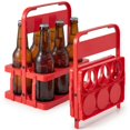thumbnail image 1 of Portavasos plegable Li & Zhao para 12 vasos, 2 unidades, rojo, 1 of 8