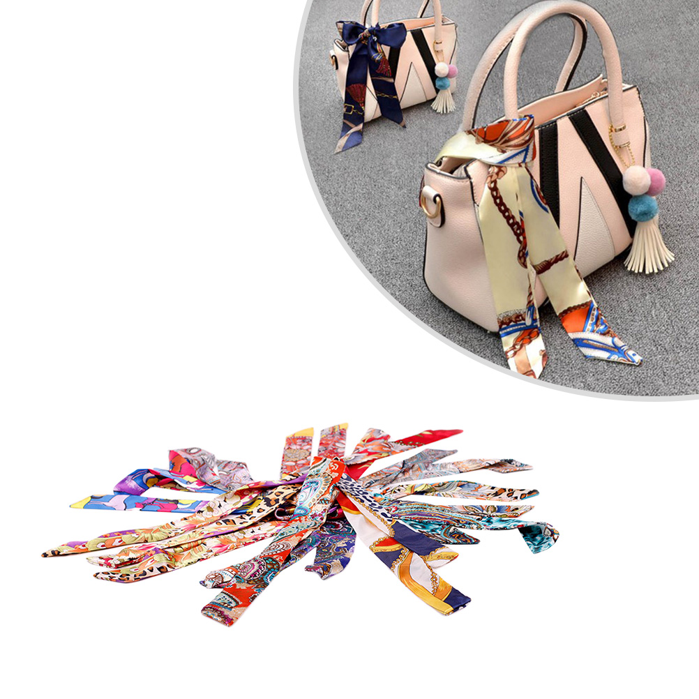  ROZKVIKA Handbag Scarf Purse Scarf Fashion Handle Wrap Ribbon Scarf  Purse Handle Cover Wraps Head Band Silk Scarf for Bag Handbag (6 Pairs) :  Clothing, Shoes & Jewelry