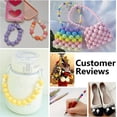 thumbnail image 4 of 20mm Acrylic Beads - Large Sparkle Bubblegum Gumball Loose Beads for Ballpoint Pen Students Office School Jewelry Making - Chain Hole: 3mm 25pcs 1 Box, 4 of 8